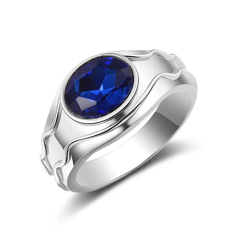 LOTR Elrond Vilya Ring of Air Blue Stone Fashion Men Jewelry Fan Gift High Quality
