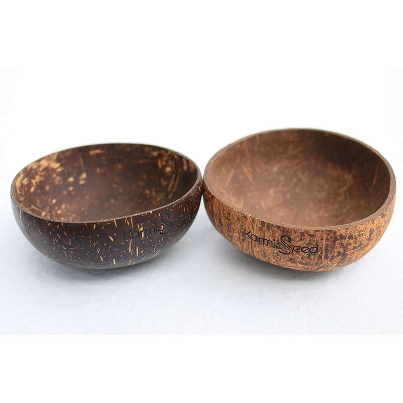 Tigelas de coco artesanais (conjunto de 4)