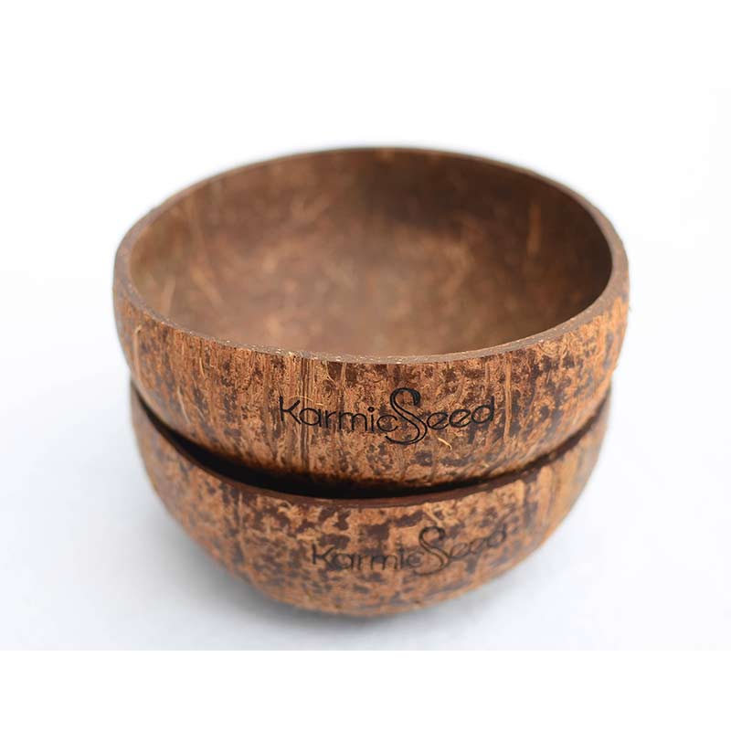 Tigelas de coco artesanais (conjunto de 4)