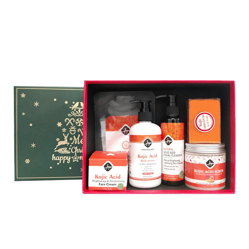 OEM Cosmetic Set Gift Charcoal Kojic Acid Skin Care Private Skincare Set