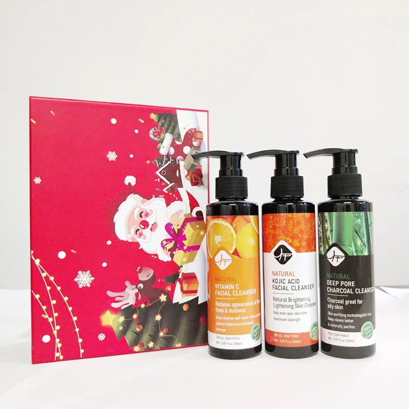 OEM Cosmetic Set Gift Charcoal Kojic Acid Skin Care Private Skincare Set