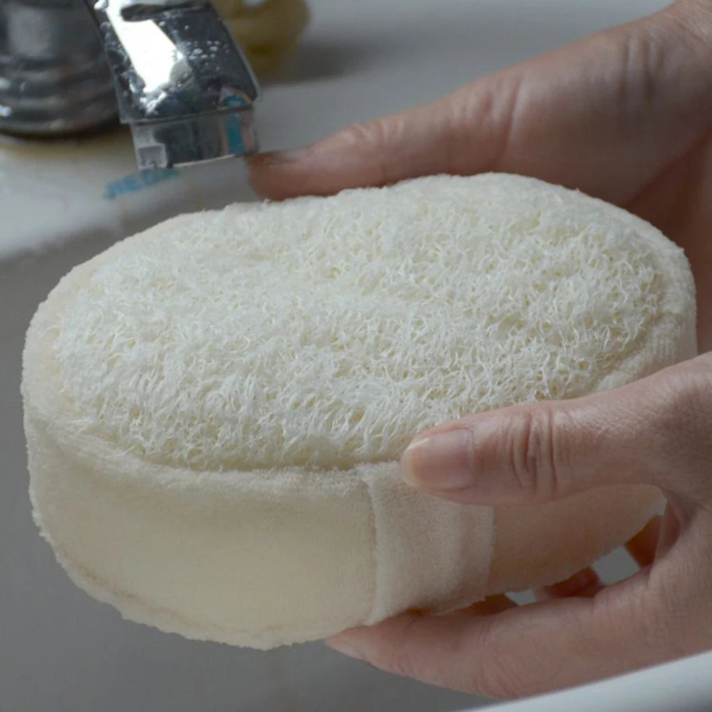 Natural Loofah Sponge Bath Ball Shower Rub Bath Shower Wash Body Pot Sponge Scrubber Durable Healthy Massage Brush