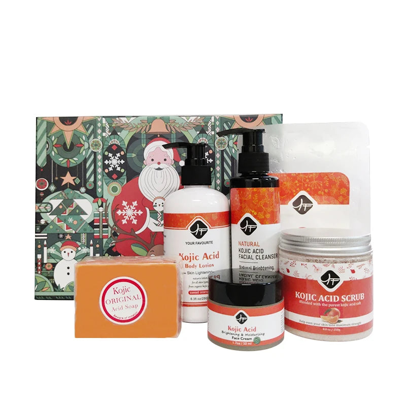 OEM Cosmetic Set Gift Charcoal Kojic Acid Skin Care Private Skincare Set