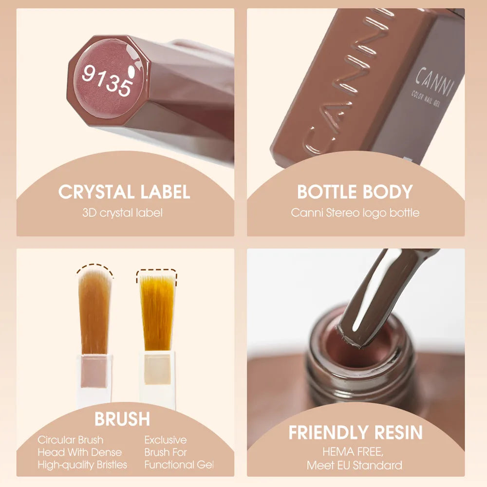 Canni 7,3ml esmalte em gel UV cores quentes manicure nail art salão novo verniz de 9ml design esmalte em gel de imersão LED