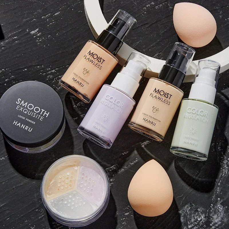 4pcs Make Up Set Initial Beauty Skin Makeup Primer Moisturizing Oil Control